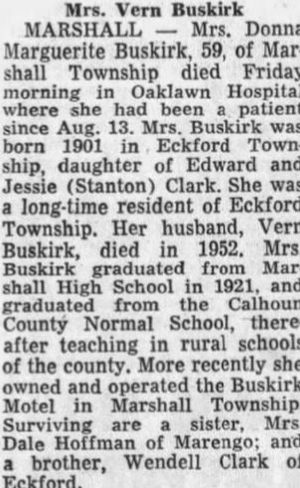 17 Mile Motel (Unknown) - Aug 27 1960 Article